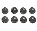 Nine containers of Zippy's product on a white background